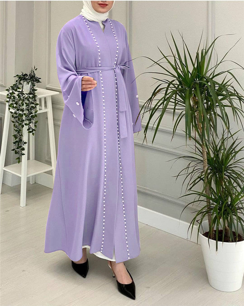 Moroccan Kaftan Abaya - Elegant Dubai Style Muslim Dress for Eid FashFizz