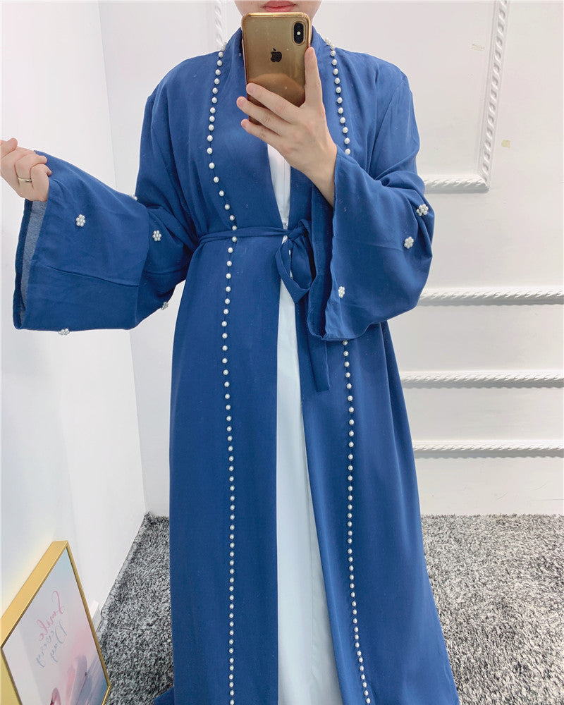 Moroccan Kaftan Abaya - Elegant Dubai Style Muslim Dress for Eid FashFizz