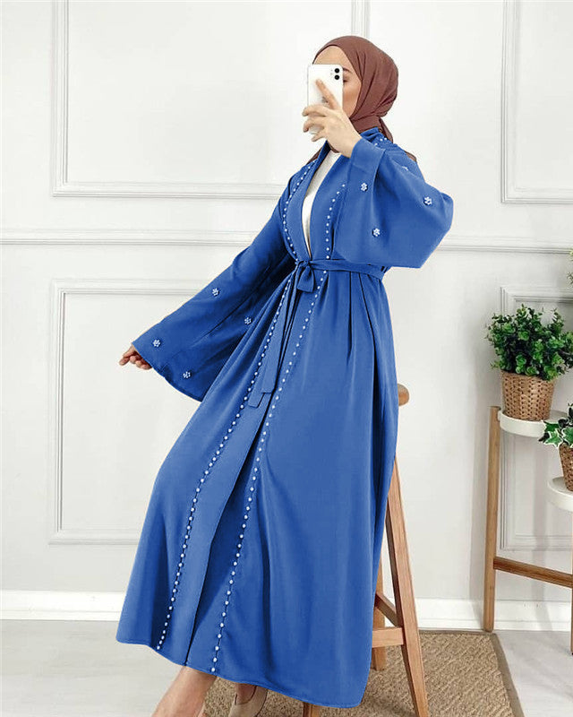 Moroccan Kaftan Abaya - Elegant Dubai Style Muslim Dress for Eid FashFizz