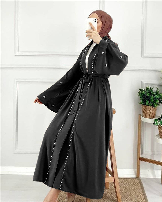Moroccan Kaftan Abaya - Elegant Dubai Style Muslim Dress for Eid FashFizz
