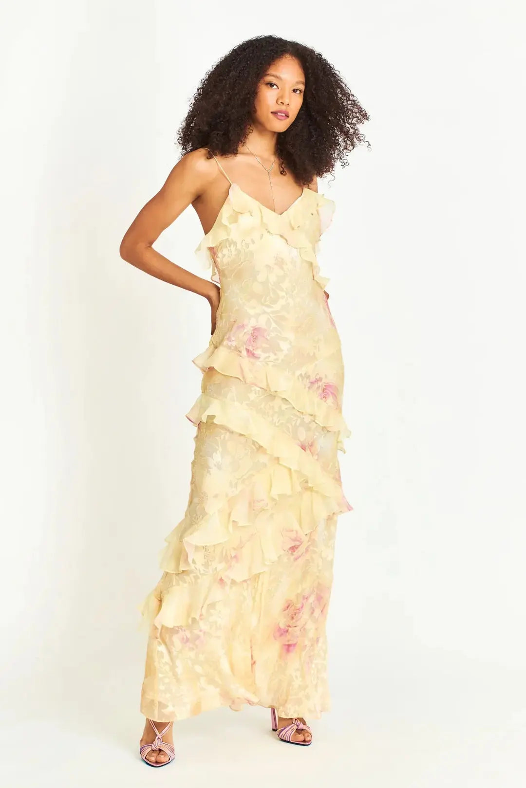 Women's Ruffle Tiered Maxi Dress FashFizz