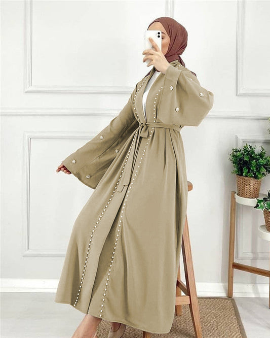 Moroccan Kaftan Abaya - Elegant Dubai Style Muslim Dress for Eid FashFizz