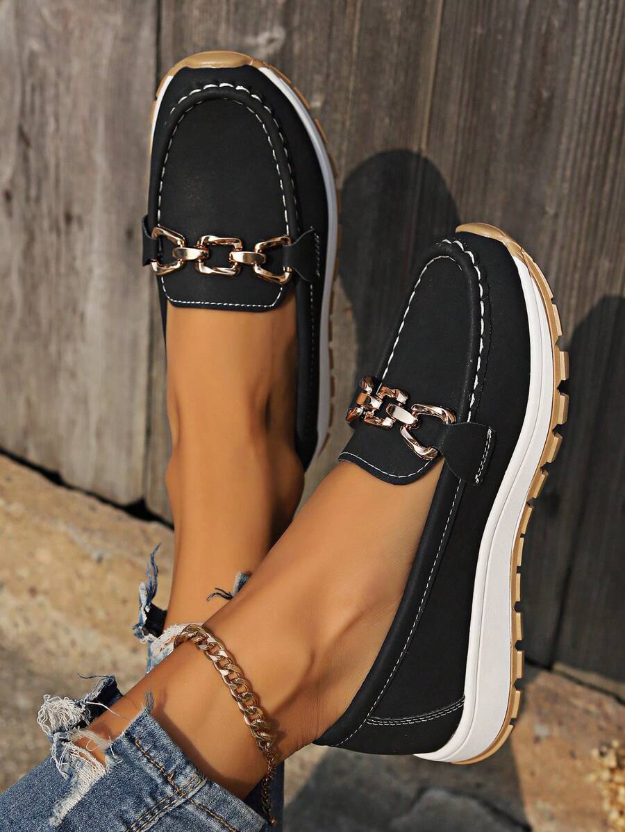 Sylvia™ – Buckle Detail Loafers