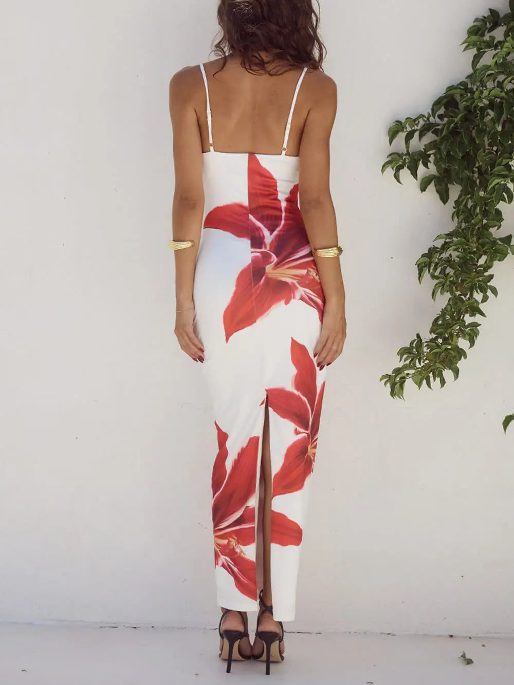Abstract Unforgettable Floral Print Maxi Dress FashFizz