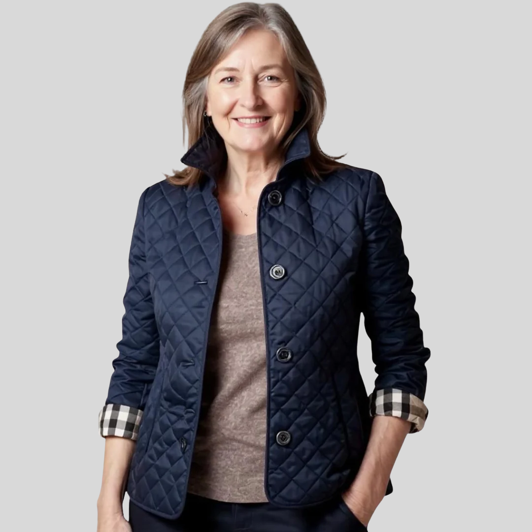 Diana - Casual Quilted Jacket with Turned-Down Collar