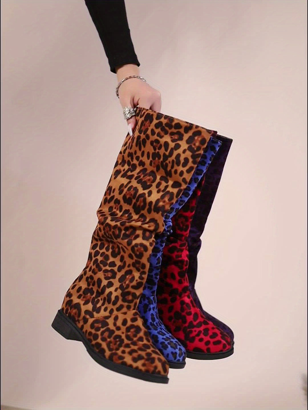 Sylvia™ - Leopard Print Mid-Calf Boots