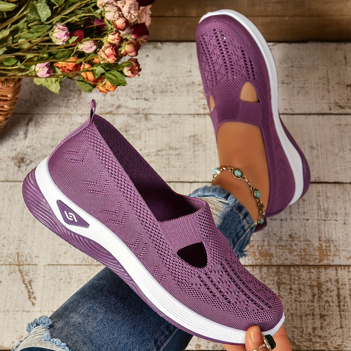 Sylvia™ – Slip-On Breathable Walking Shoes
