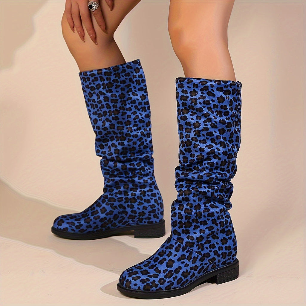 Sylvia™ - Leopard Print Mid-Calf Boots