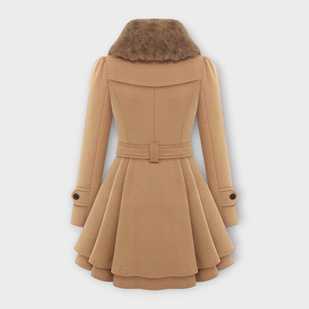 Emma – Elegant Coat with Faux Fur Collar