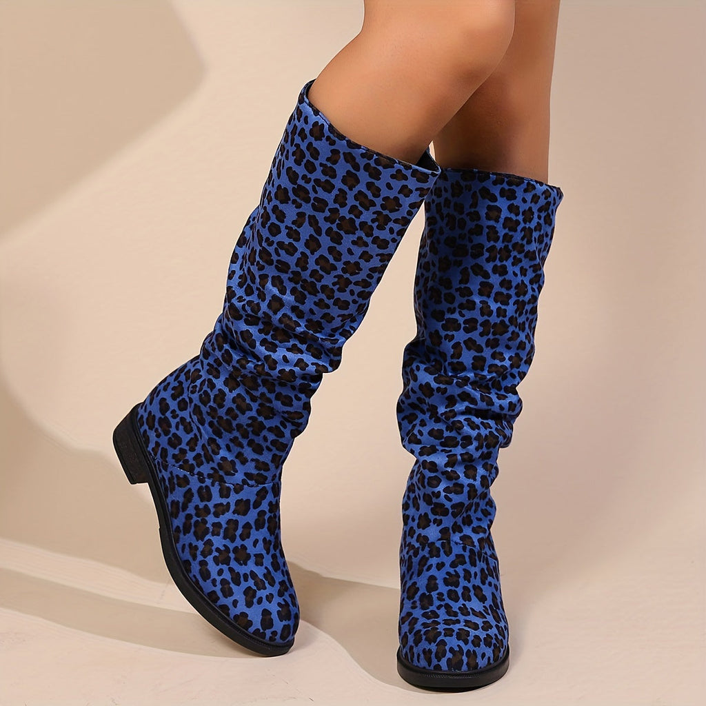 Sylvia™ - Leopard Print Mid-Calf Boots