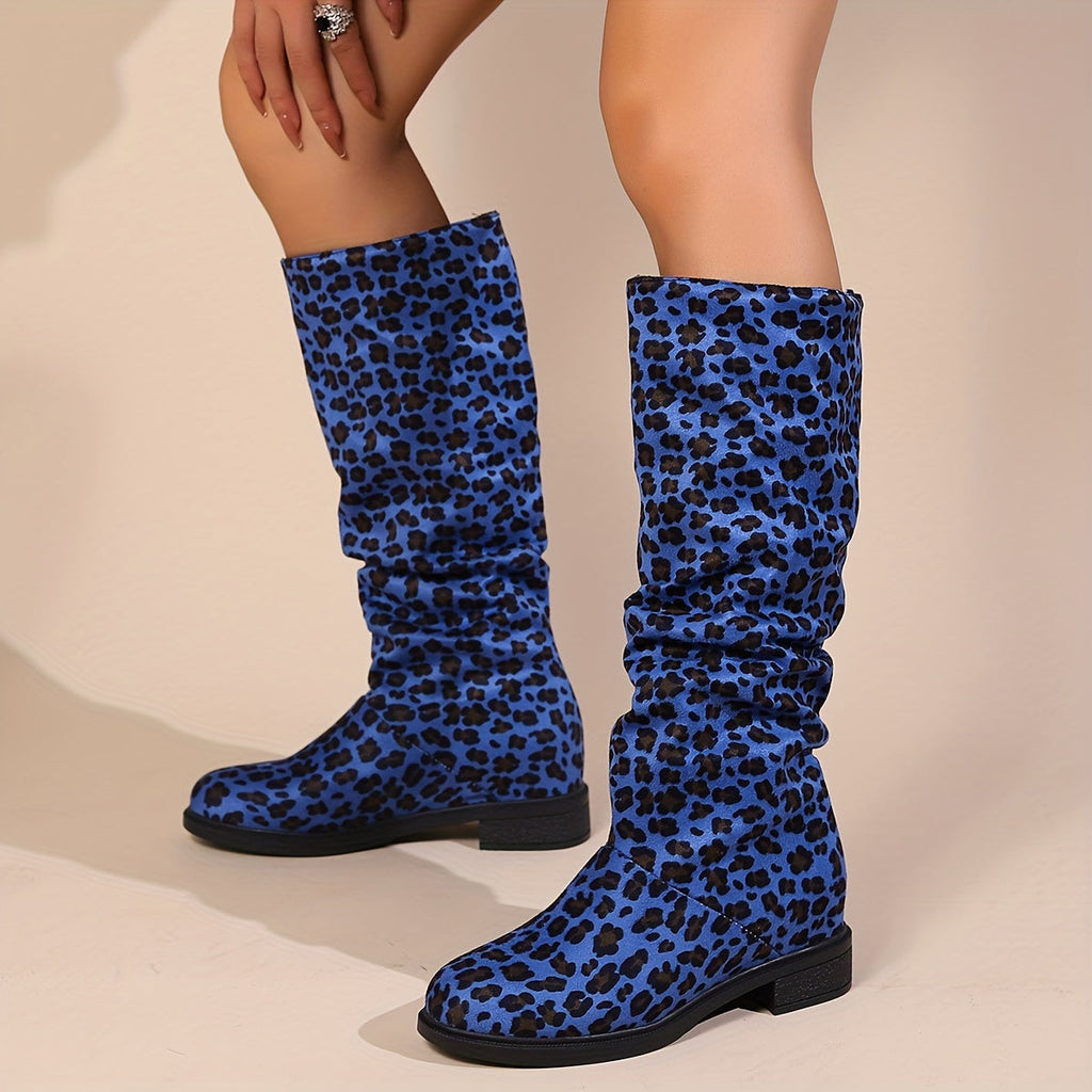 Sylvia™ - Leopard Print Mid-Calf Boots